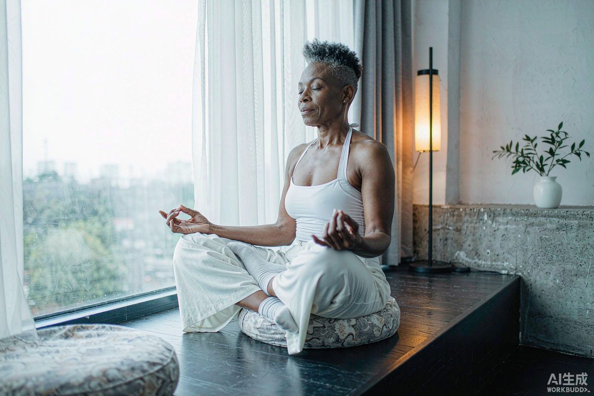 Quiet meditation by a bright window to calm the shen